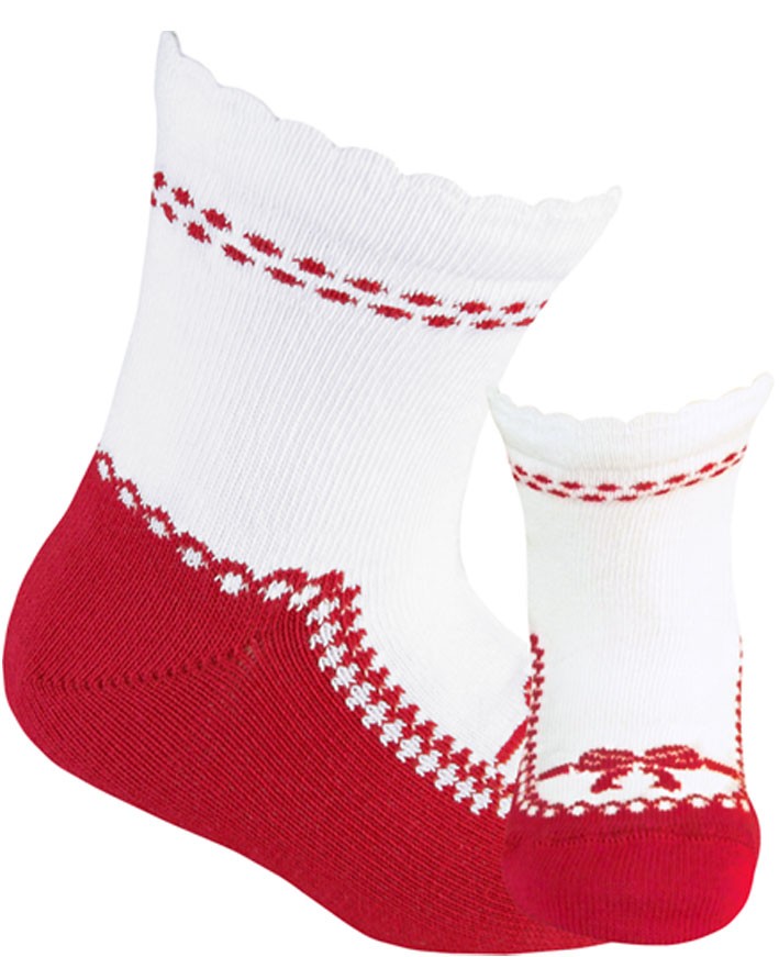 BABE w.002 - skarpetki wzorzyste bawełniane 0-2 lata