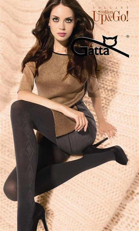 UP&GO! w.02 - rajstopy damskie, wzorzyste