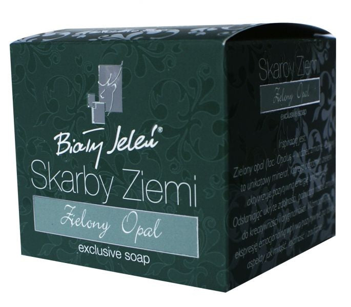 Biały  Jeleń - SKARBY ZIEMI, Zielony Opal, mydło ekskluzywne, ok. 130 g
