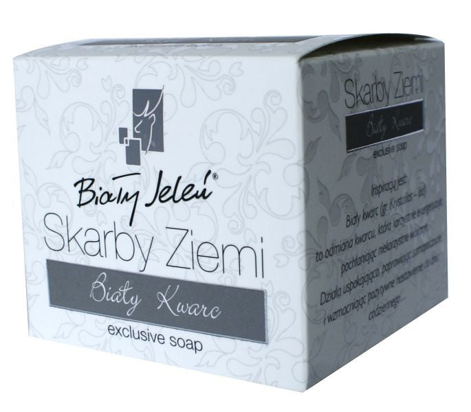 Biały  Jeleń - SKARBY ZIEMI, Biały Kwarc, mydło ekskluzywne, ok. 130 g