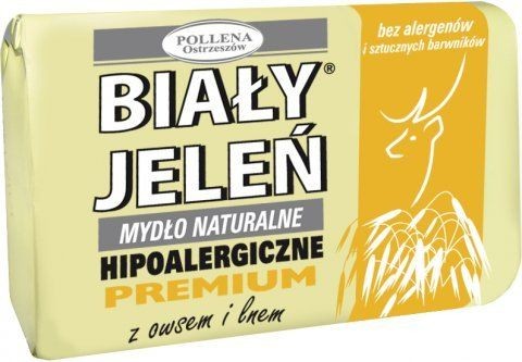 Biały Jeleń - pREMIUM hypoallergenic natural soap with oats, 100 g capacity