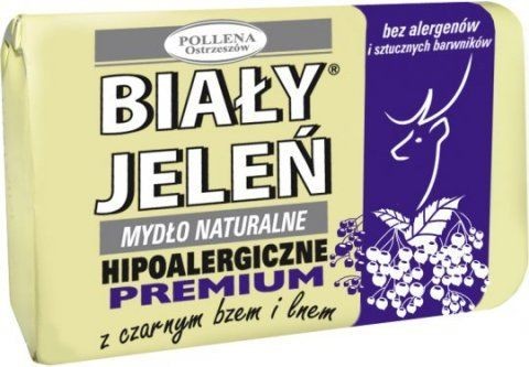 Biały Jeleń - pREMIUM hypoallergenic natural soap with elderberry, 100 g capacity