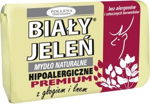 Biały Jeleń - pREMIUM hypoallergenic natural soap with hawthorn, 100 g capacity