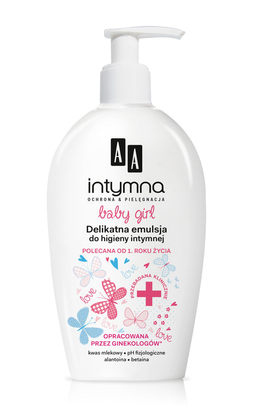 AA Intimate - BABY GIRL, gentle emulsion for intimate hygiene from the age of 1, size 300 ml