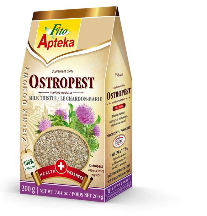 Ostropest - herbatka ziołowa, mielone nasiona, poj 200 g