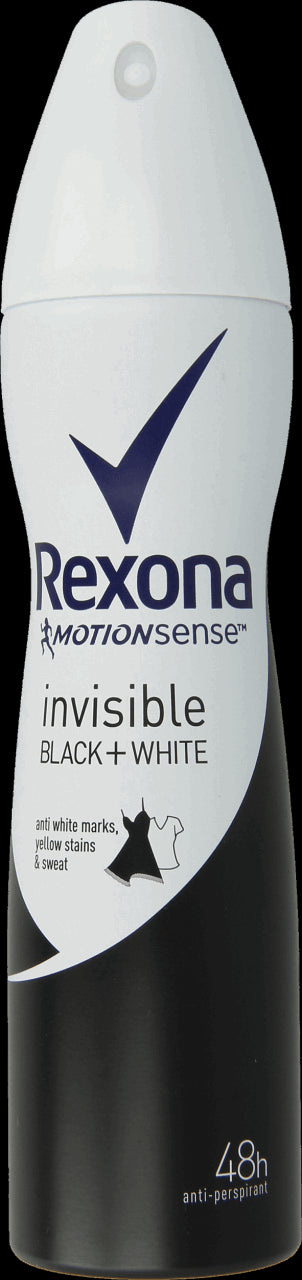 Rexona Invisible Black + White women's antiperspirant spray, 150 ml