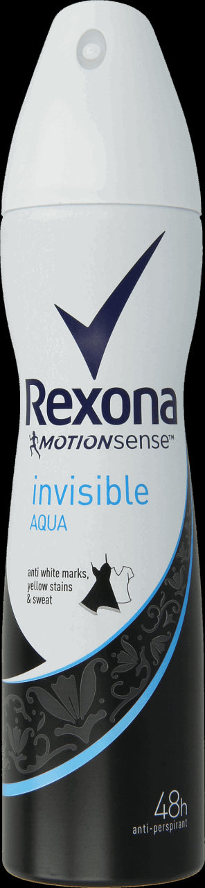 Rexona Invisible Aqua - antyperspirant w sprayu dla kobiet, poj. 150 ml