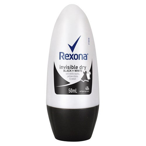 Rexona Invisible Black + White - antyperspirant w kulce dla kobiet, poj. 50 ml