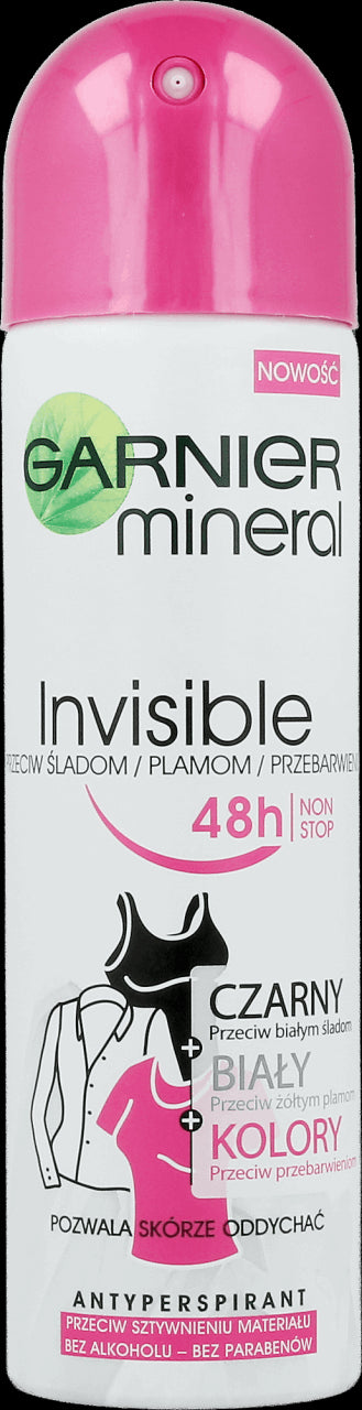 Garnier Mineral Invisible 48H - Anti-perspirant Spray for women, capacity 150 ml