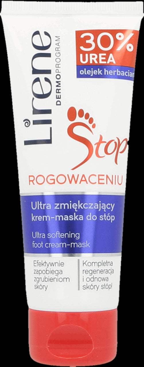 Lirene Stop Rogowaceniu. Ultra zmiękczający krem – maska do stóp, poj. 75 ml
