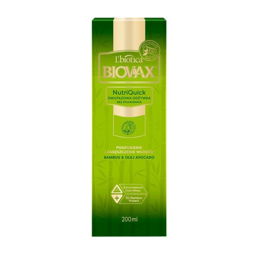 Biovax Nutriquick Bambus & Olej Avocado - odżywka bez spłukiwania, poj. 200 ml