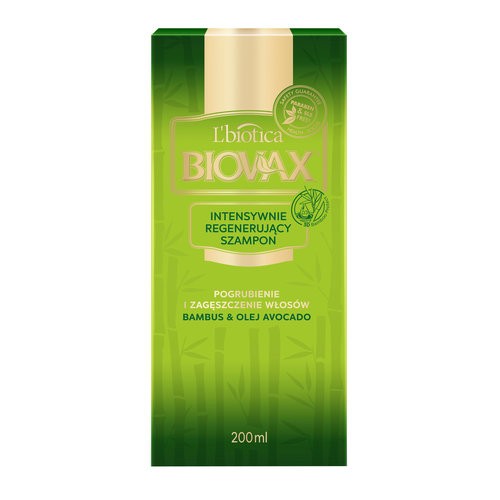 Biovax Bambus & Olej Avocado - intensywnie regenerujący szampon do włosów, poj. 200 ml