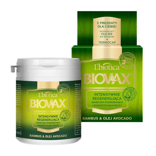 Biovax Bambus & Olej Avocado - intensywnie regenerująca maseczka do włosów, poj. 250 ml