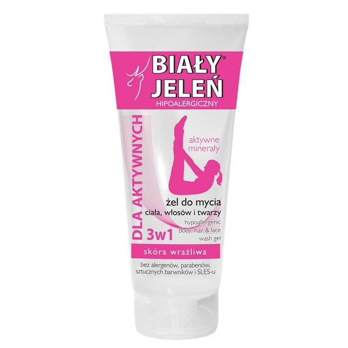 Biały Jeleń - hypoallergenic shower gel for active women 3in1, 200 ml