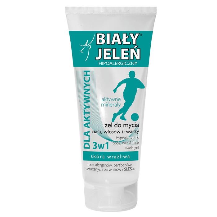 Biały Jeleń - hypoallergenic shower gel for active men 3in1, 200 ml