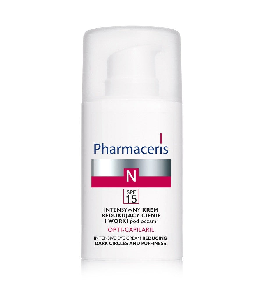 Pharmaceris N, Vascular - intensive cream to reduce dark circles and bags under the eyes SPF15 OPTI-CAPILARIL, volume 15 ml