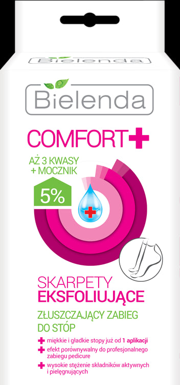 Comfort +, skarpety eksfoliujące do stóp, 1 op. - 2 szt