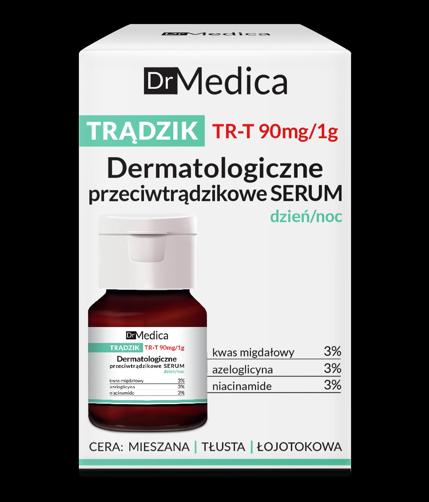 Dr Medica TRĄDZIK - dermatologiczne przeciwtrądzikowe serum dzień/noc, poj. 30 ml