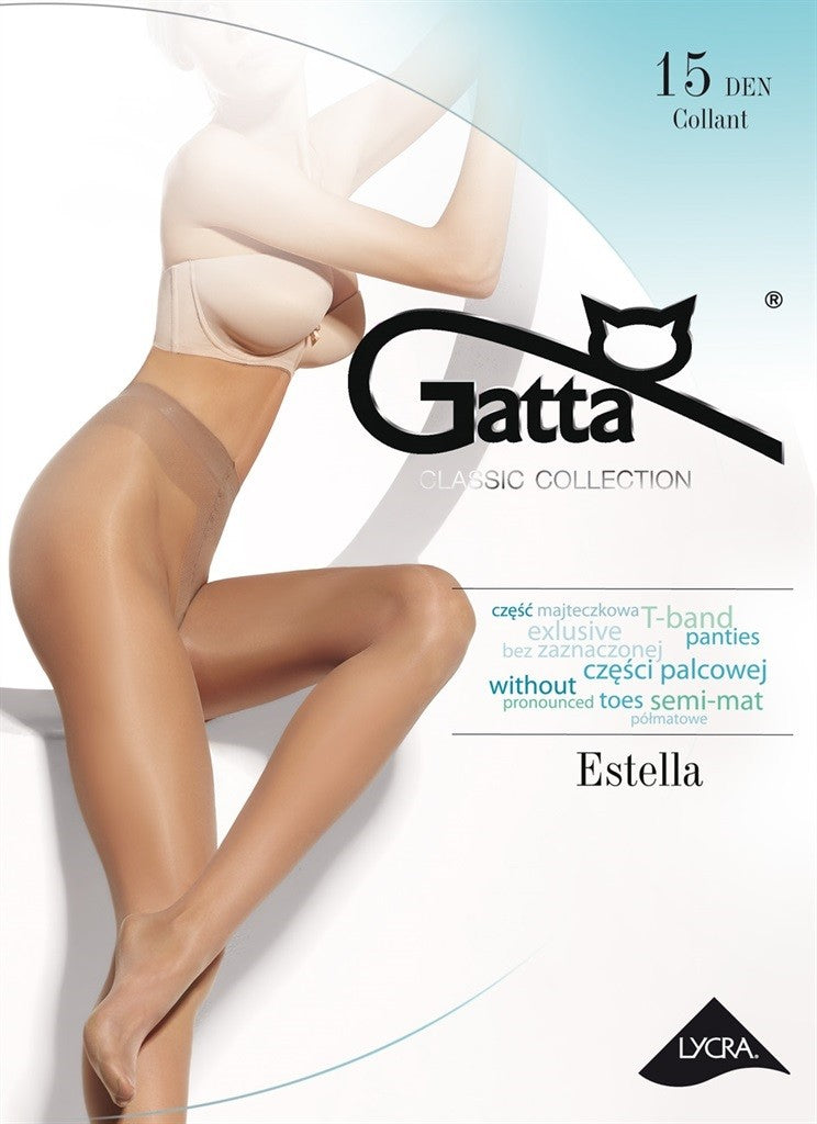 Sheer-to-Waist Classic Semi Matte Tights - 15 den - ESTELLA 15