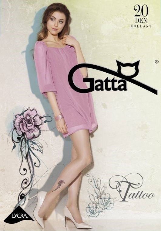 TATTOO w.24 - rajstopy damskie Lycra mat 20 DEN