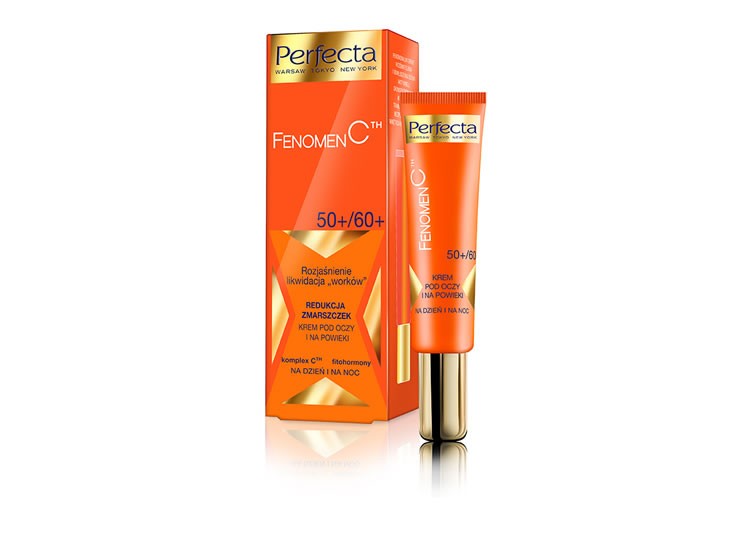 Perfecta FENOMEN C - rozjaśnienie, likwidacja „worków” REDUKCJA ZMARSZCZEK KREM POD OCZY i NA POWIEKI 50+ - 60+, poj. 15 ml