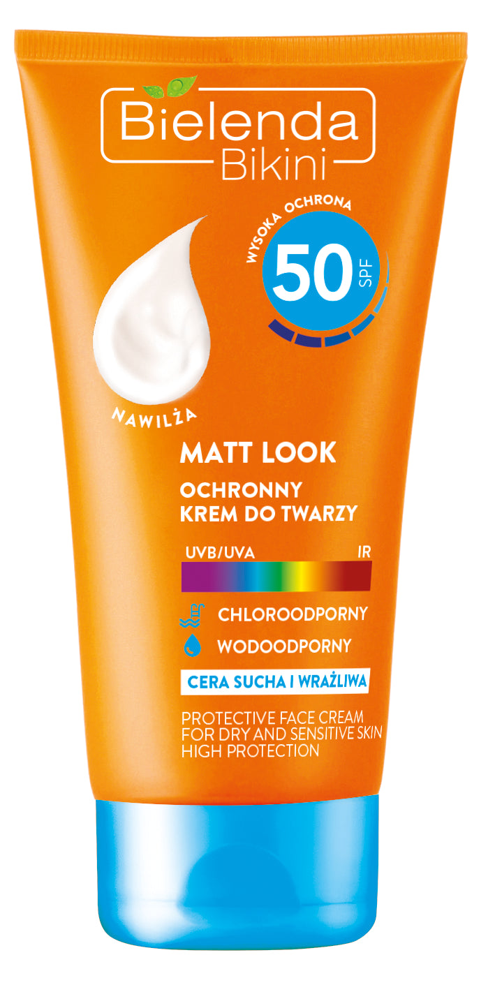 Bielenda BIKINI - krem do twarzy SPF 50 cera sucha/wrażliwa MATT LOOK, poj. 50 ml