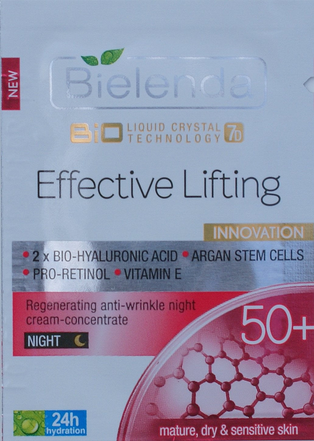 Bielenda SKUTECZNY LIFTING 50+ Regenerujący krem – koncentrat na noc *** TESTER ***