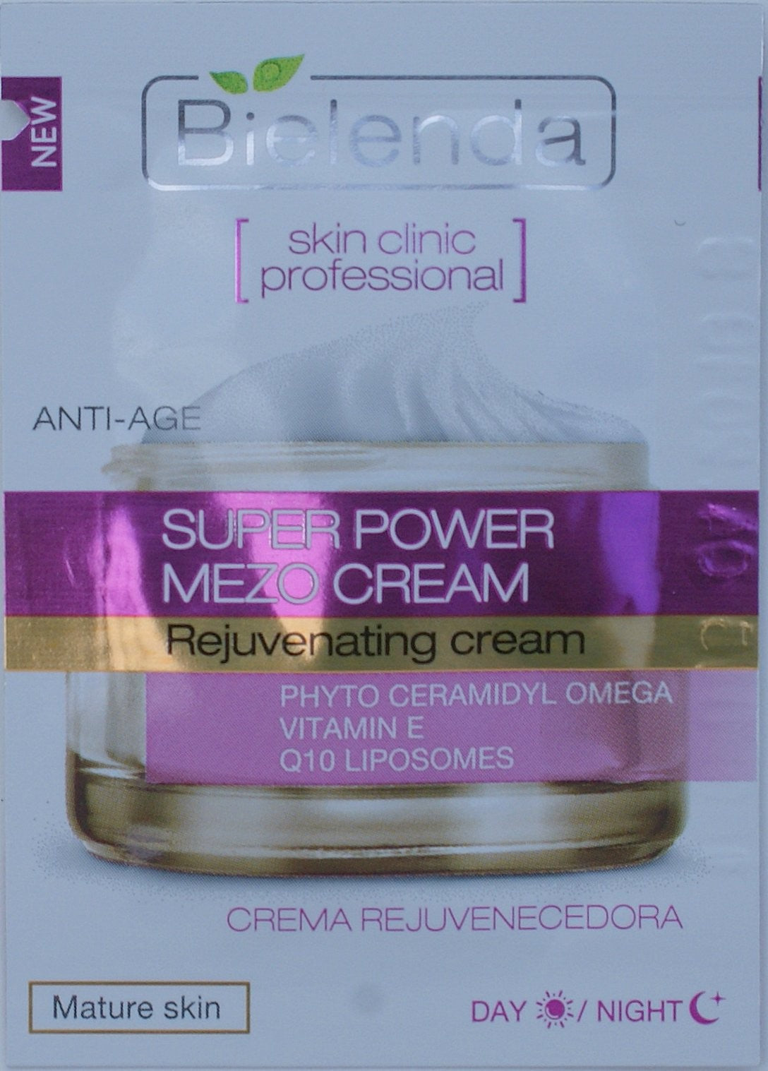 Bielenda SKIN CLINIC PROFESSIONAL - Aktywny krem odmładzający ANTI-AGE dzień/ noc *** TESTER ***