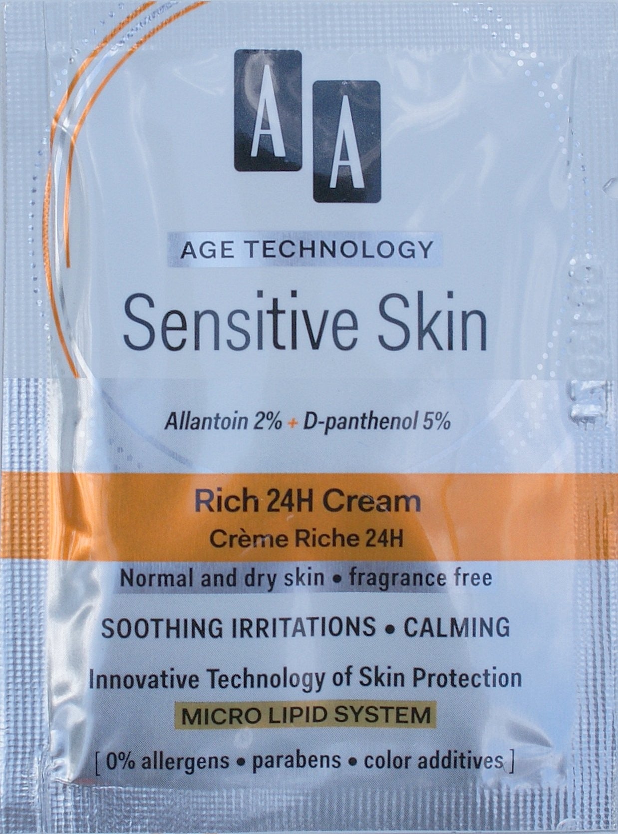 AA Technologia Wieku Cera Wrażliwa - krem tłusty 24h, poj. 1,5 ml *** TESTER ***