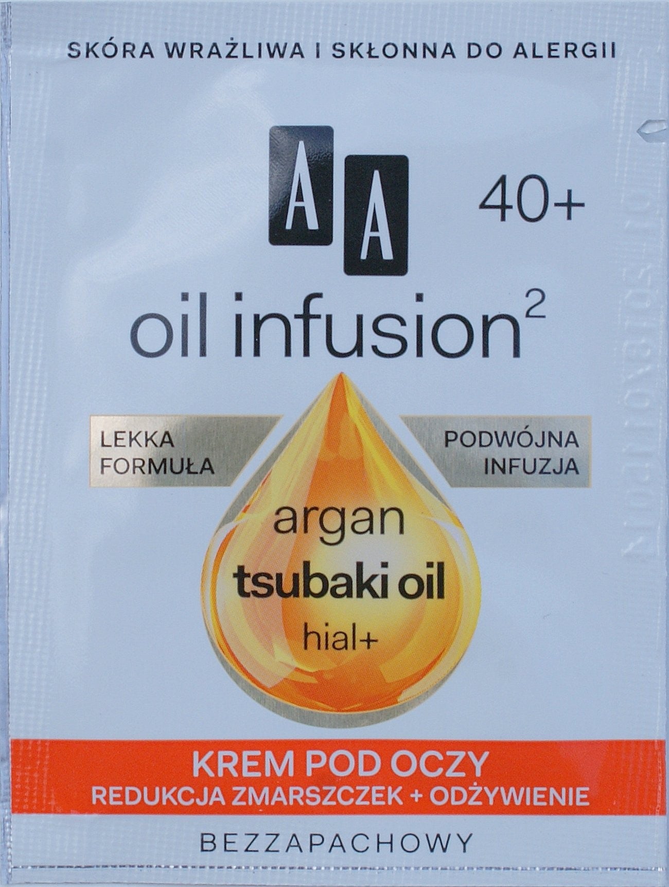 AA OIL INFUSION2 40+. Krem pod oczy, poj. 1,5 ml *** TESTER ***