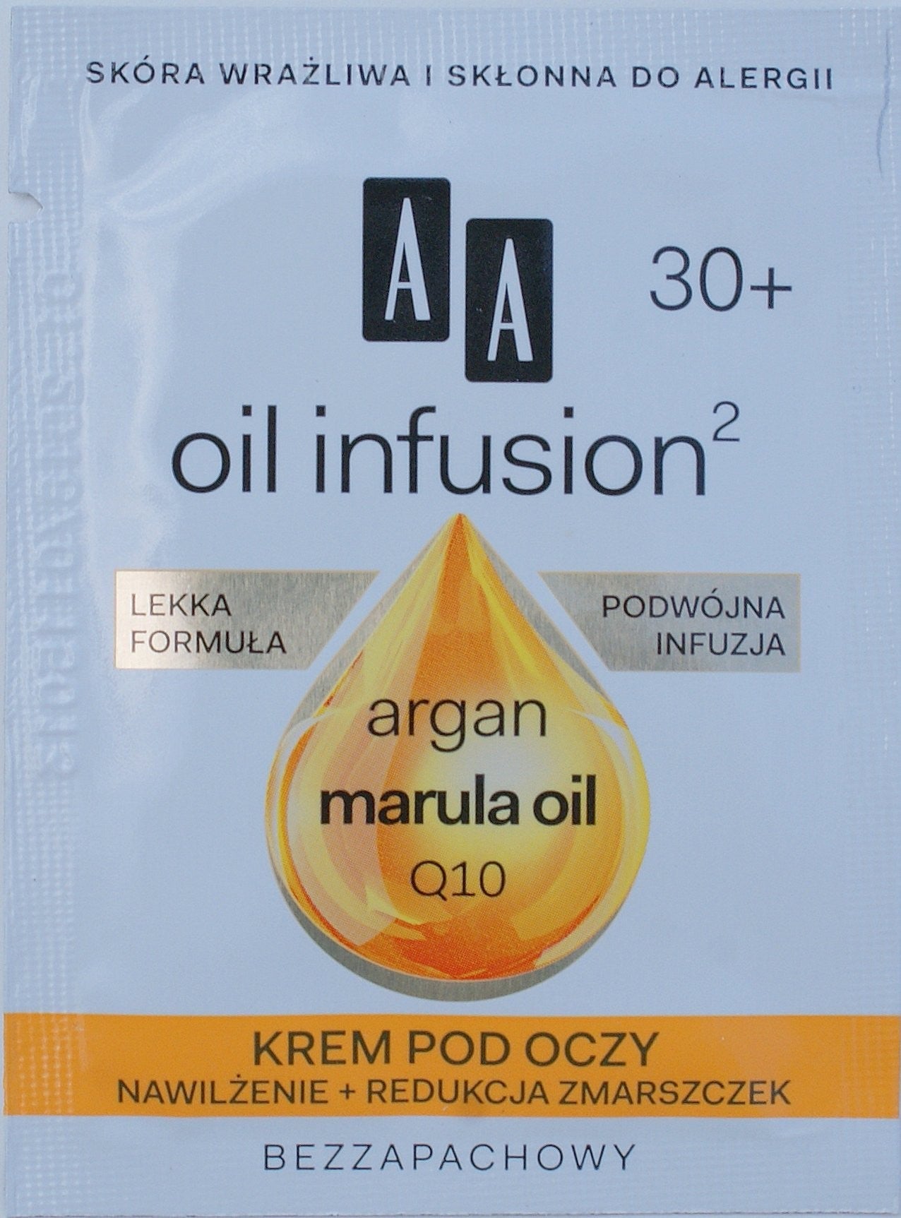 AA OIL INFUSION2 30+. Krem pod oczy, poj. 1,5 ml *** TESTER ***