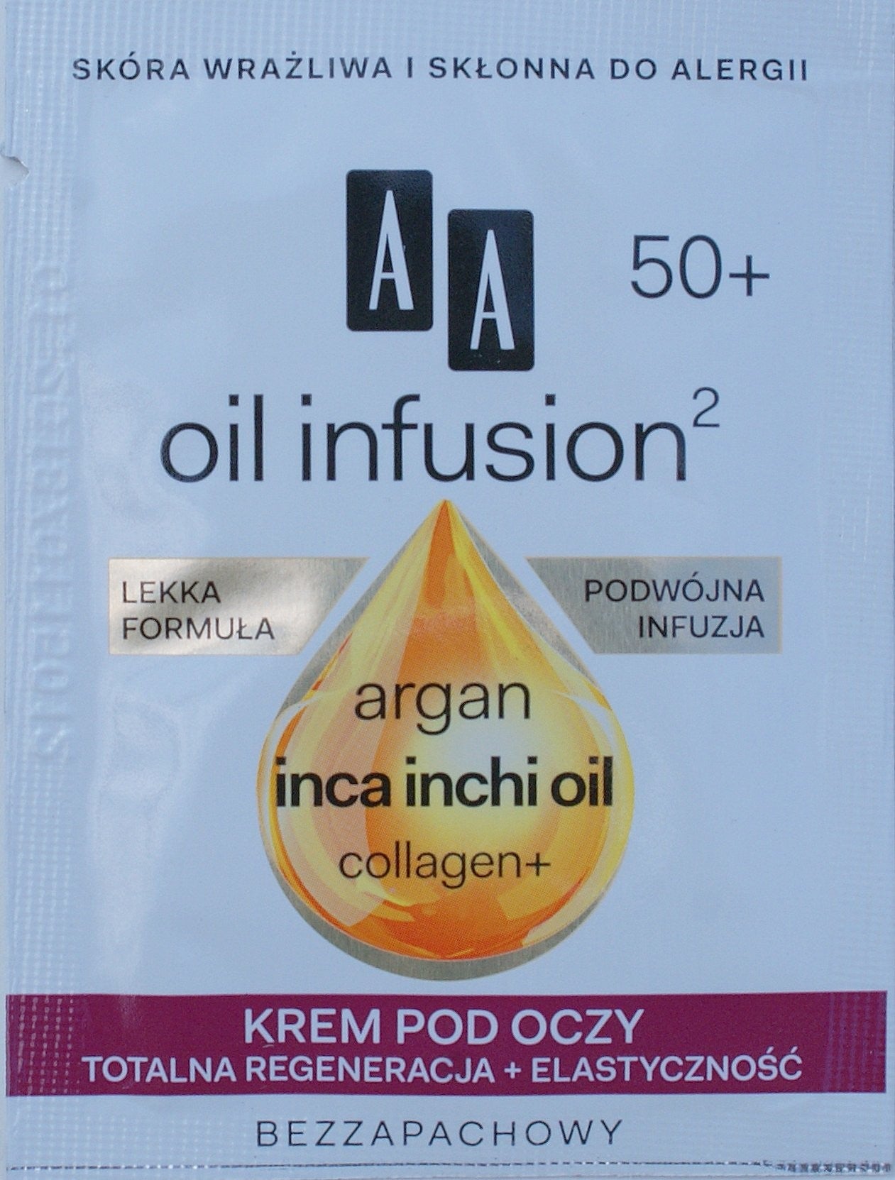 AA OIL INFUSION2 50+. Krem pod oczy, poj. 1,5 ml *** TESTER ***