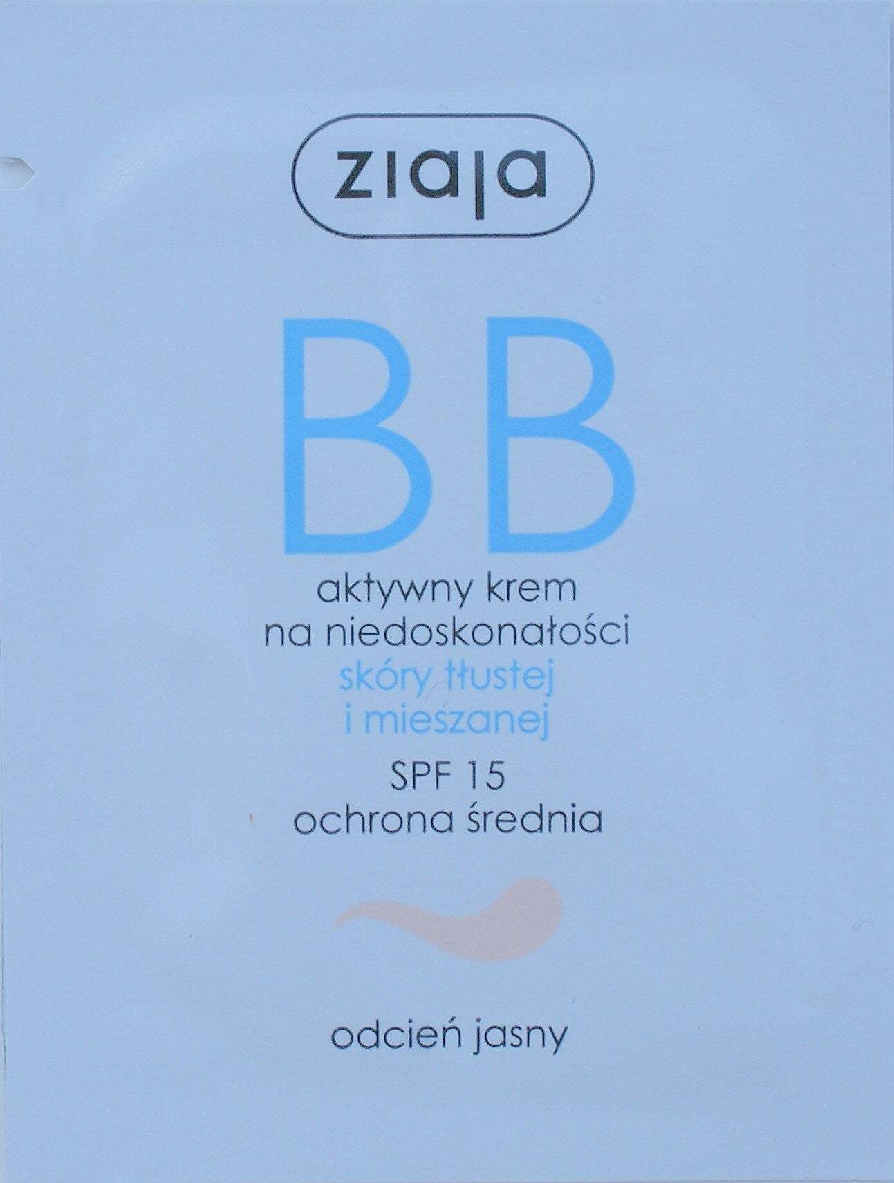 Ziaja - krem BB do skóry tłustej i mieszanej odcień jasny *** TESTER ***
