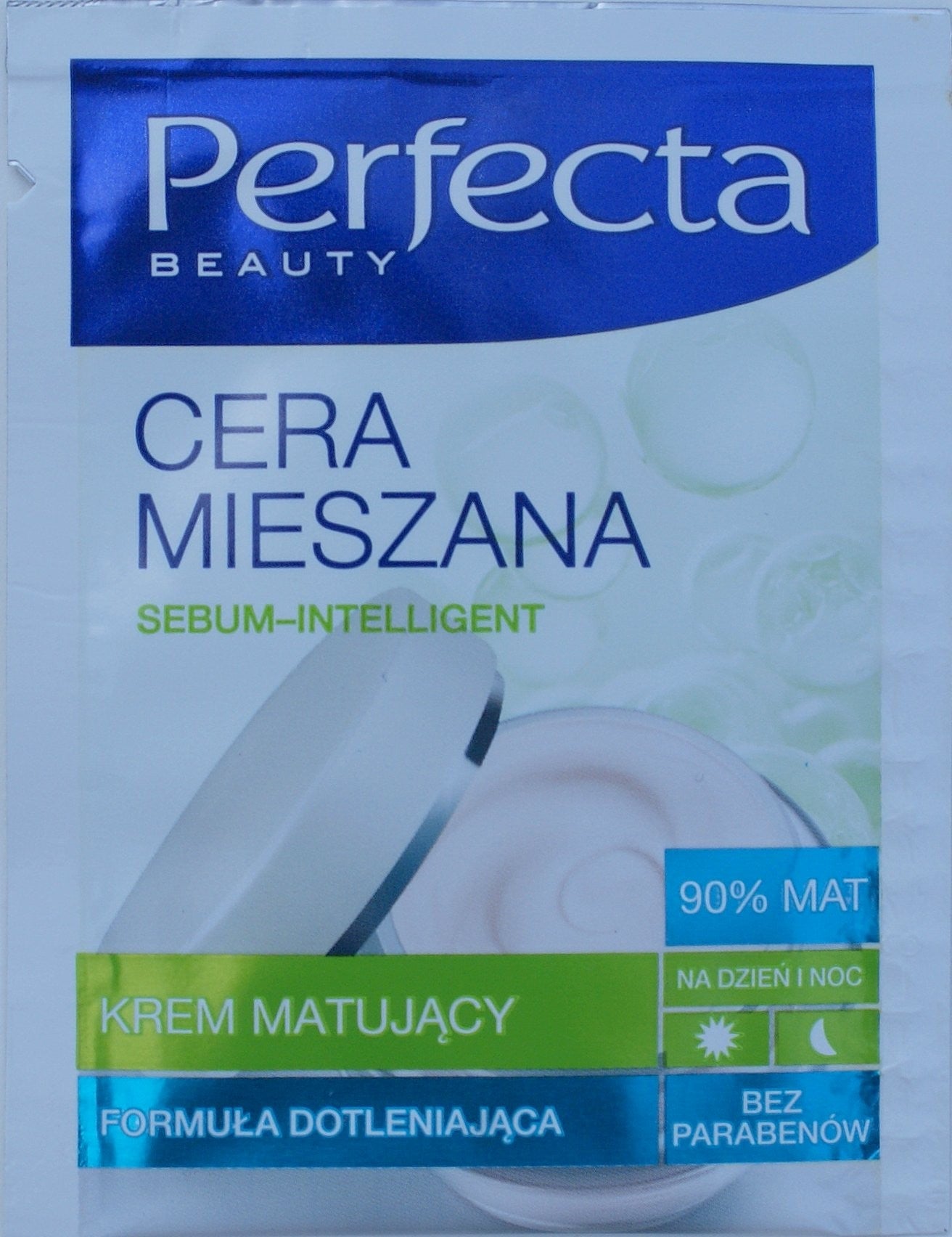 Perfecta Cera Mieszana - krem matujący na dzień i na noc formuła dotleniająca, poj. 2 ml *** TESTER ***