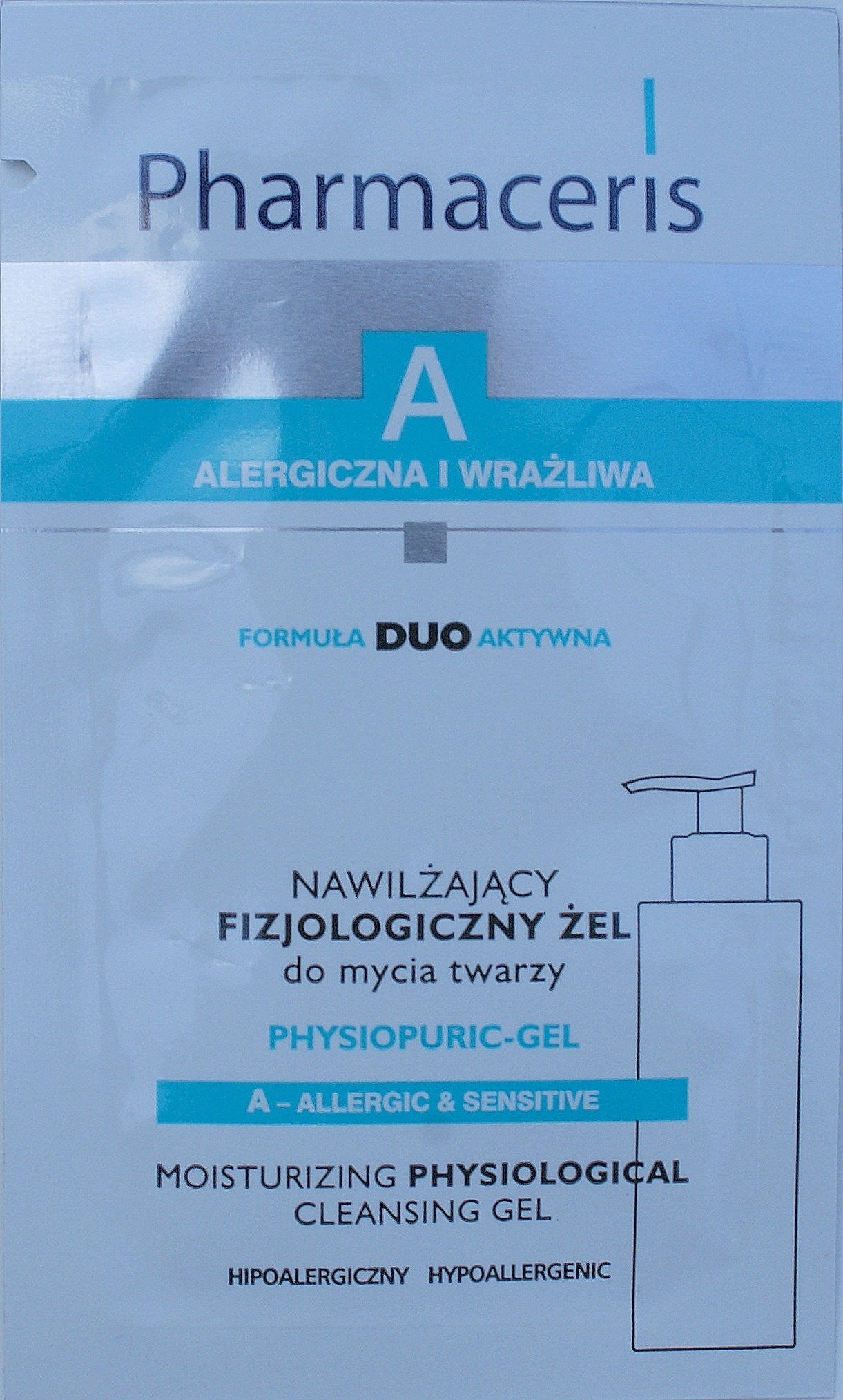 Pharnaceris A - nawilżający fizjologiczny żel do mycia twarzy i oczu PHYSIOPURIC-GEL, poj. 5 ml *** TESTER ***