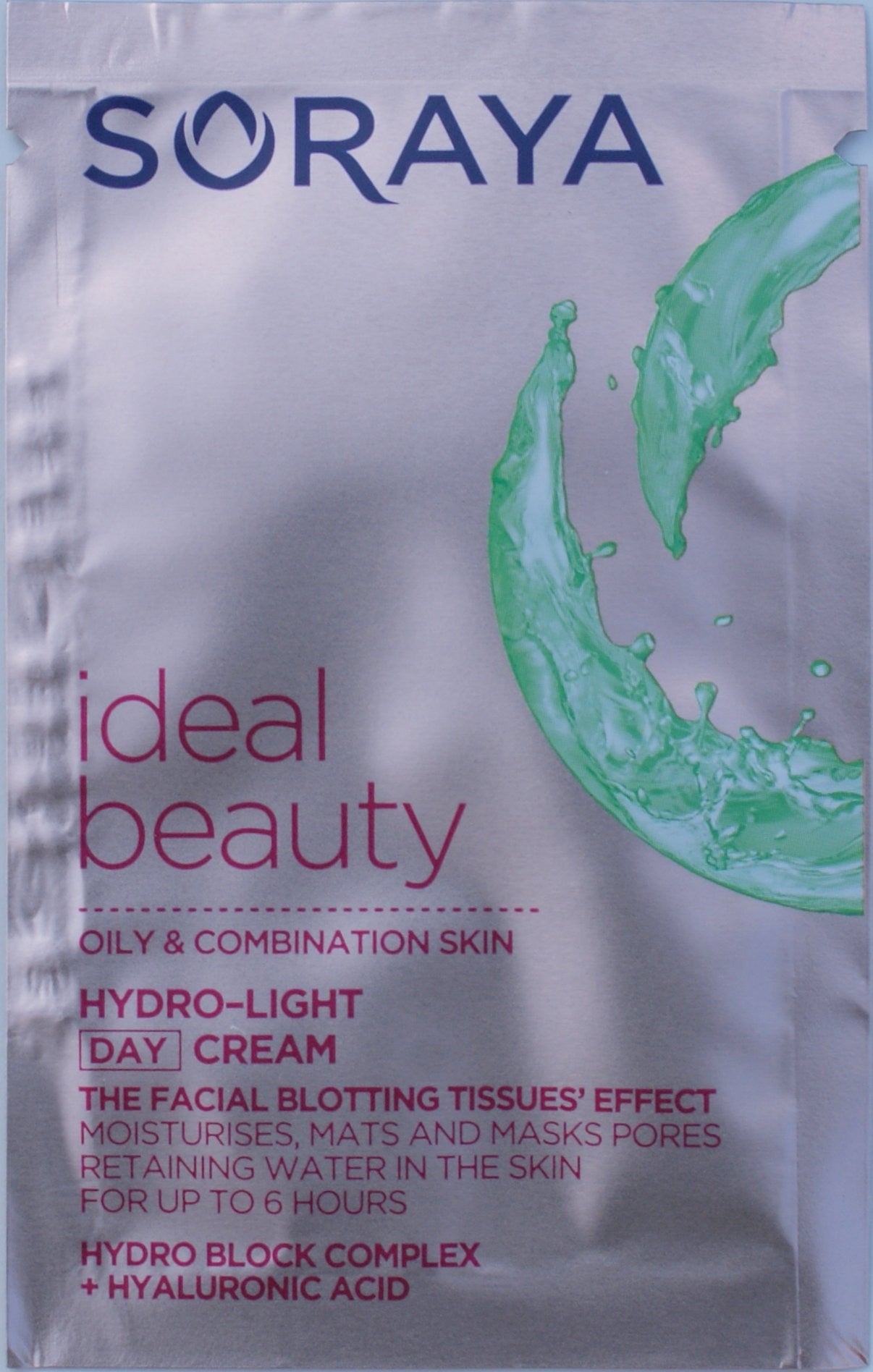 Soraya Ideal Beauty - lekki hydro-krem na dzień, cera tłusta i mieszana, poj. 1,5 ml *** TESTER ***