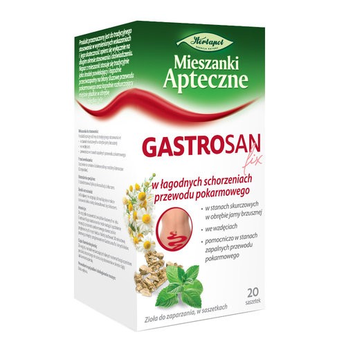 GASTROSAN fix - w łagodnych schorzeniach przewodu pokarmowego, poj. 20 saszetek x 2 g