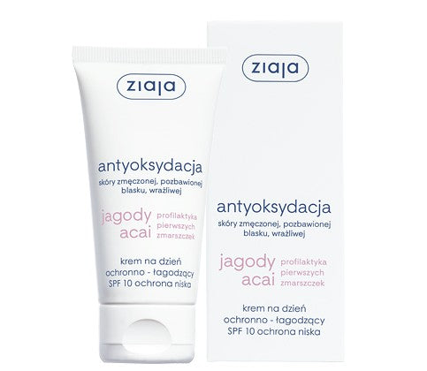 Ziaja Acai Berries Protective & Soothing Day Cream SPF 10 Low Protection, 50 ml