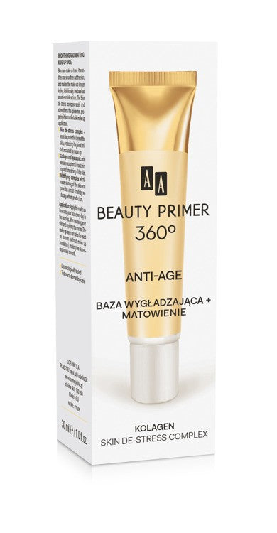 AA BEAUTY PRIMER 360⁰ - Anti-Age, baza wygładzająca+matowienie, poj. 30 ml