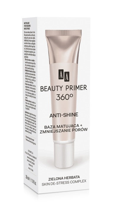 AA BEAUTY PRIMER 360⁰ - Anti-Shine, baza matująca+zmniejszanie porów, poj. 30 ml