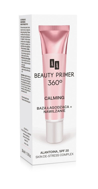 AA BEAUTY PRIMER 360⁰ - Calming, baza łagodząca+nawilżenie SPF 20, poj. 30 ml