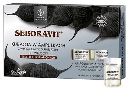 Seboravit - kuracja w ampułkach z wyciągiem z czarnej rzepy, poj. 5 ampułek x 5 ml