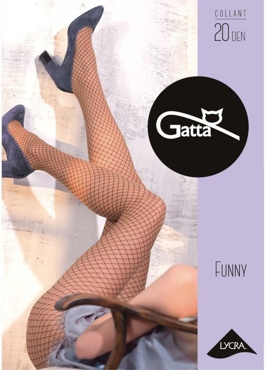 FUNNY w.03 - women's patterned tights 20 DEN