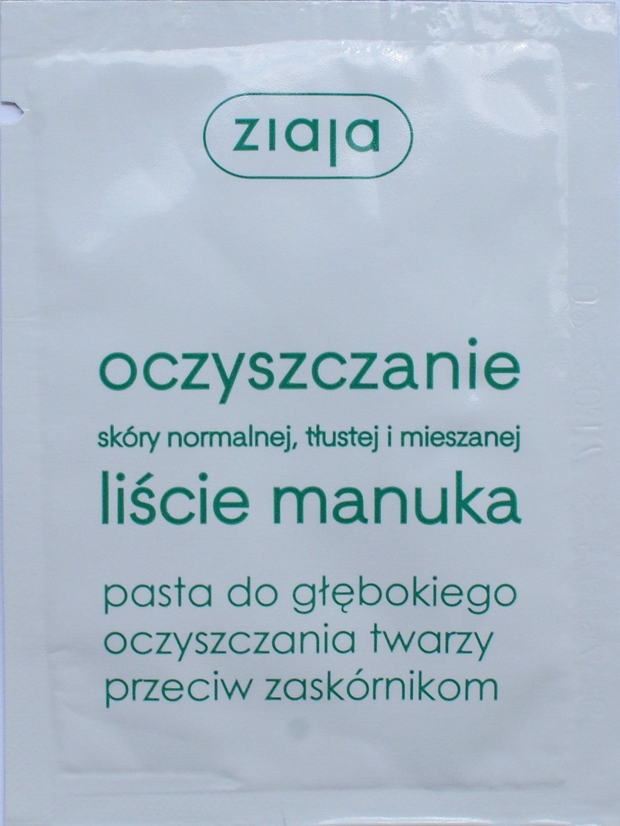 Pasta do głębokiego oczyszczania przeciw zaskórnikom liście manuka - poj. 75 ml.