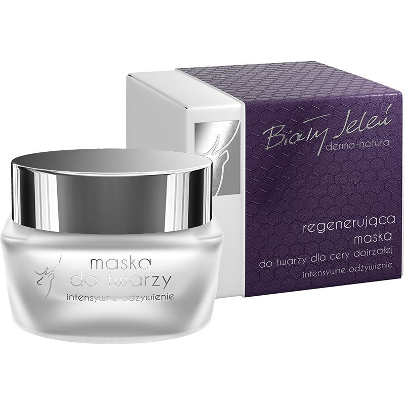 Biały Jeleń Dermo-Natura - regenerująca maska do twarzy dla cery dojrzałej, poj. 50 ml