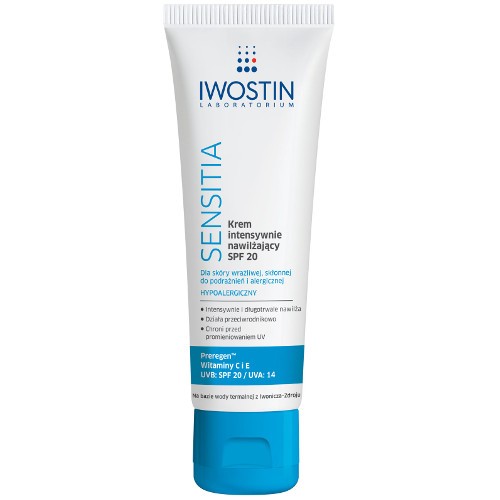 Iwostin Sensitia - krem intensywnie nawilżający, SPF 20, poj. 50 ml