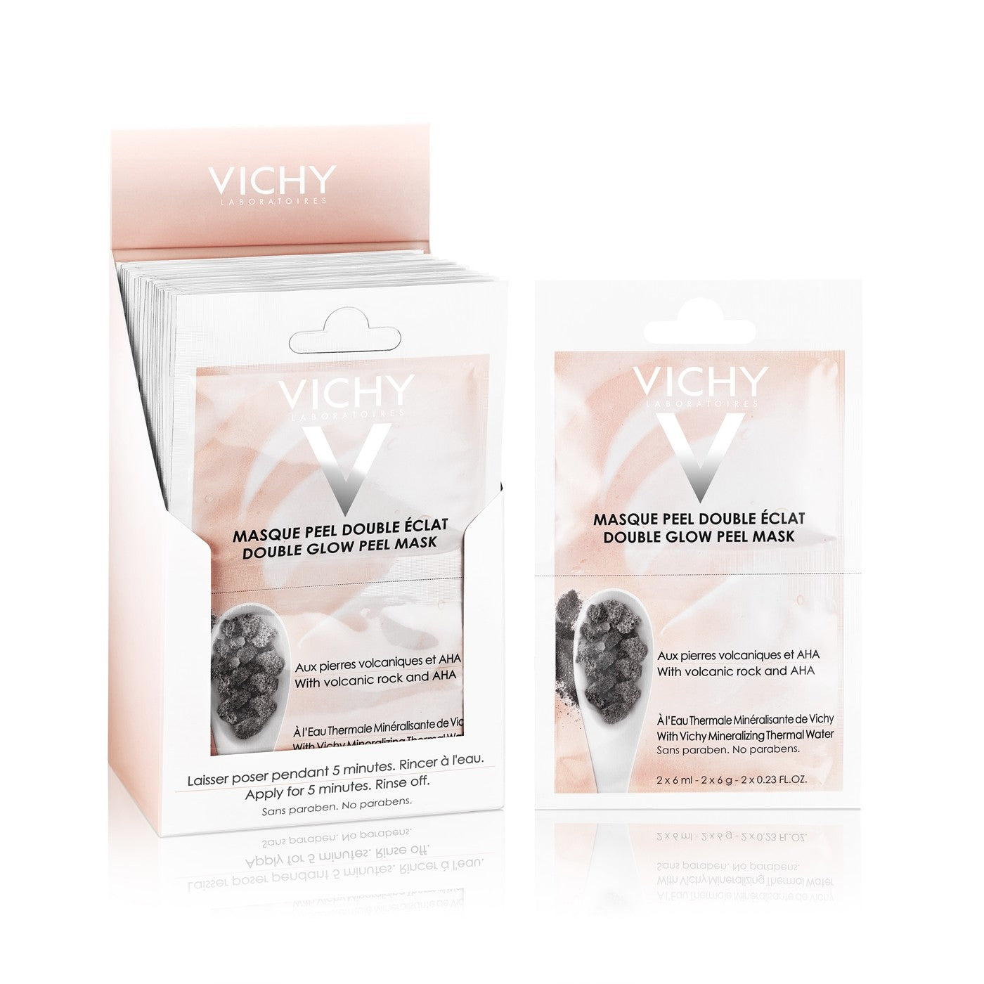 Vichy Masque Peel Double Éclat - peelingująca maska rozświetlająca, poj. 6 ml x 2 saszetki
