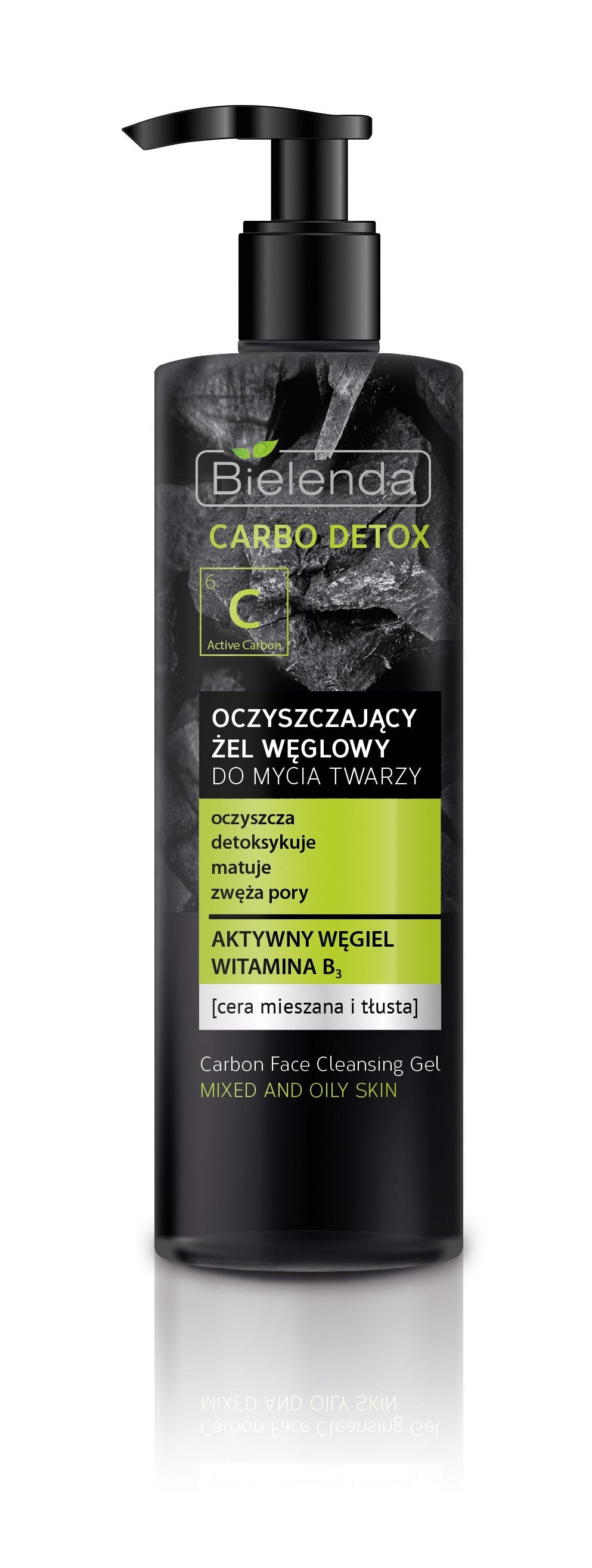 Bielenda CARBO DETOX - oczyszczający żel węglowy do mycia twarzy, poj. 195 g