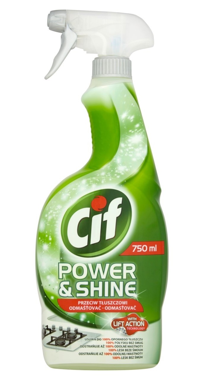 Cif - Power & Shine Anti-Grease, cleaning spray, 750 ml capacity