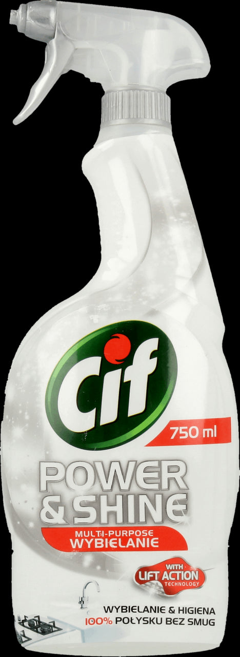 Cif - Power & Shine, spray wybielający, poj. 750 ml